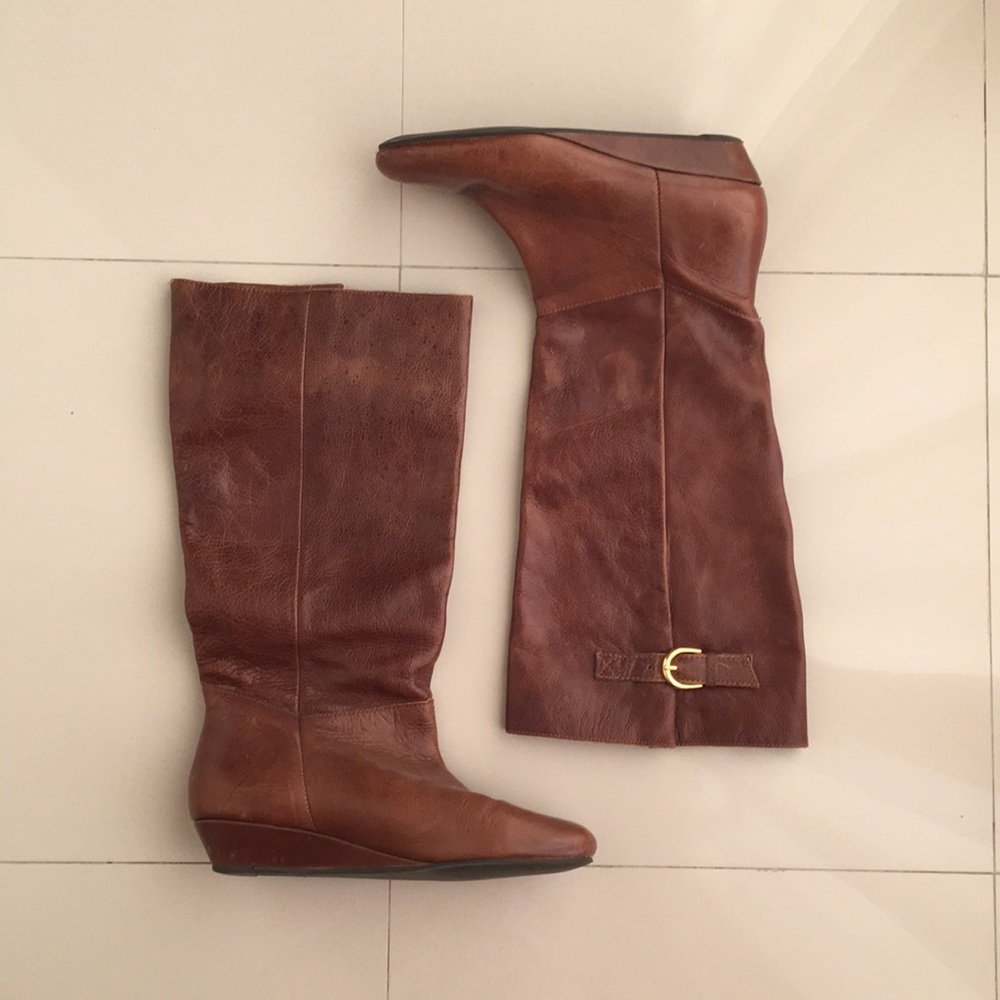 Steve Madden Intyce Cognac Leather Boots